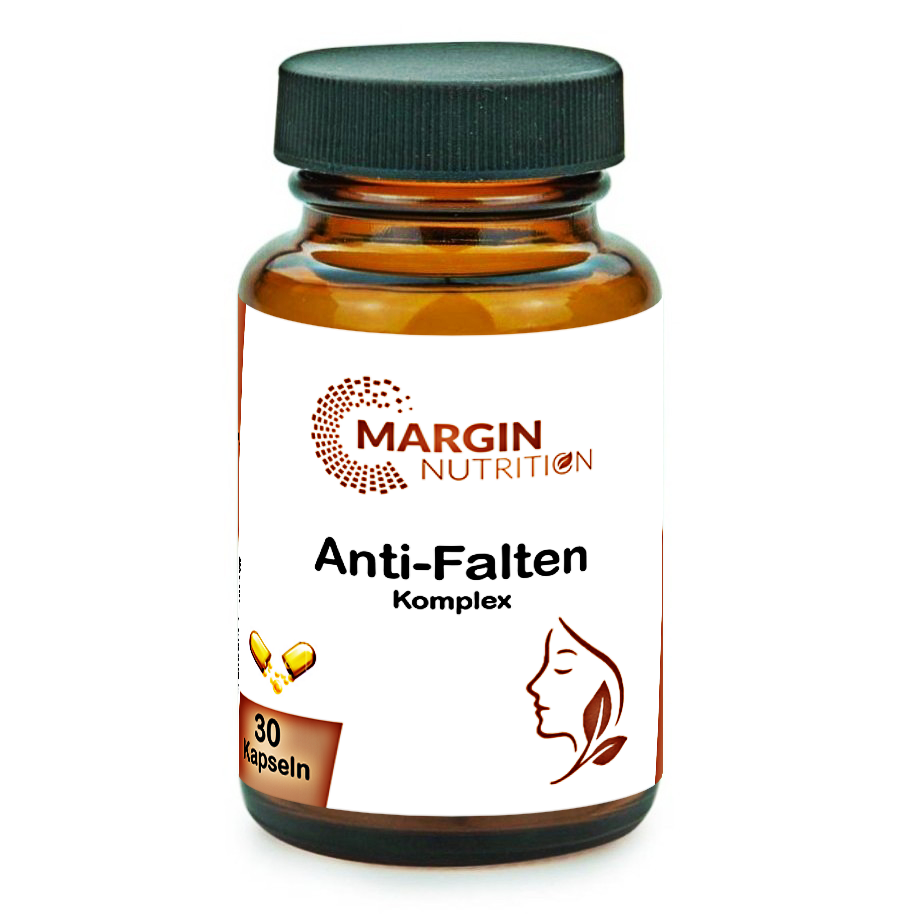 Anti-Falten Komplex / Mit Vitamin C, Vitamin E, Zink, Vitamin B7 (Biotin) und Oligomere Proanthocyanidine (OPC) (30, 60, 2x60, 3x60 Vegane Kapseln)