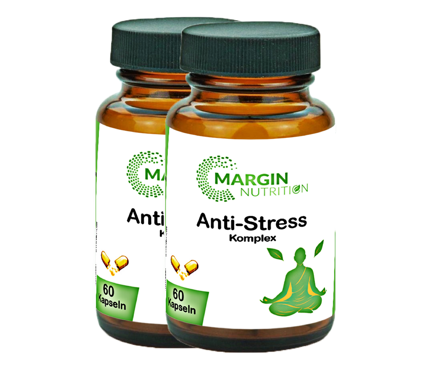 Anti-Stress Komplex / Mit Vitamin B12, Magnesium, Ashwagandha und Vitamin B6 (30, 60, 2x60, 3x60 Vegane Kapseln)