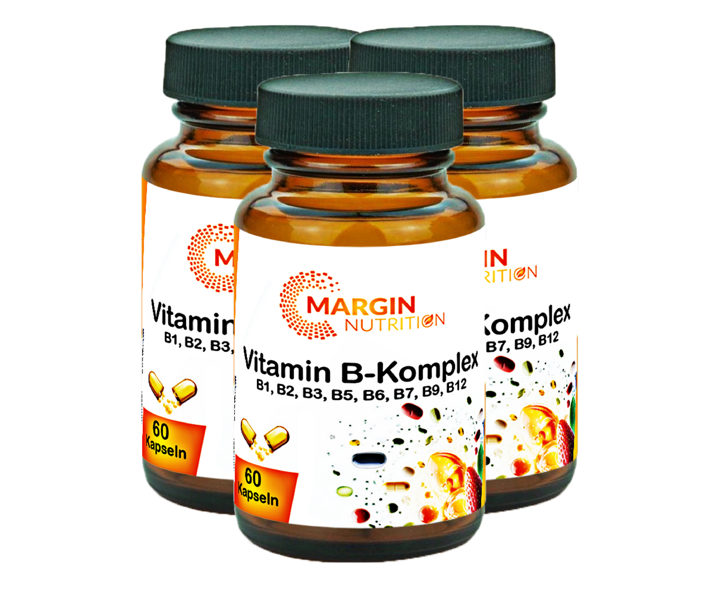 Vitamin B-Komplex – Mit allen 8 B-Vitaminen | 30, 60, 2×60, 3×60 vegane Kapseln