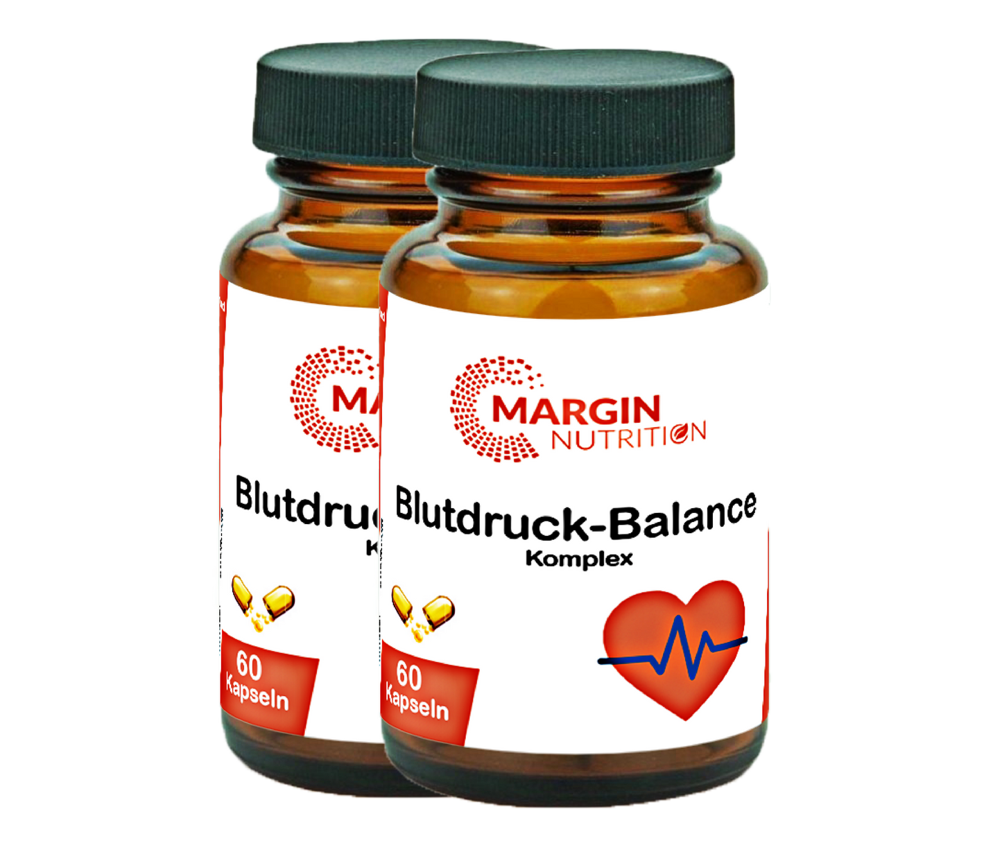 Blutdruck-Balance Komplex / Mit Coenzym Q10, Magnesium und Vitamin C (30, 60, 2x60, 3x60 Vegane Kapseln)