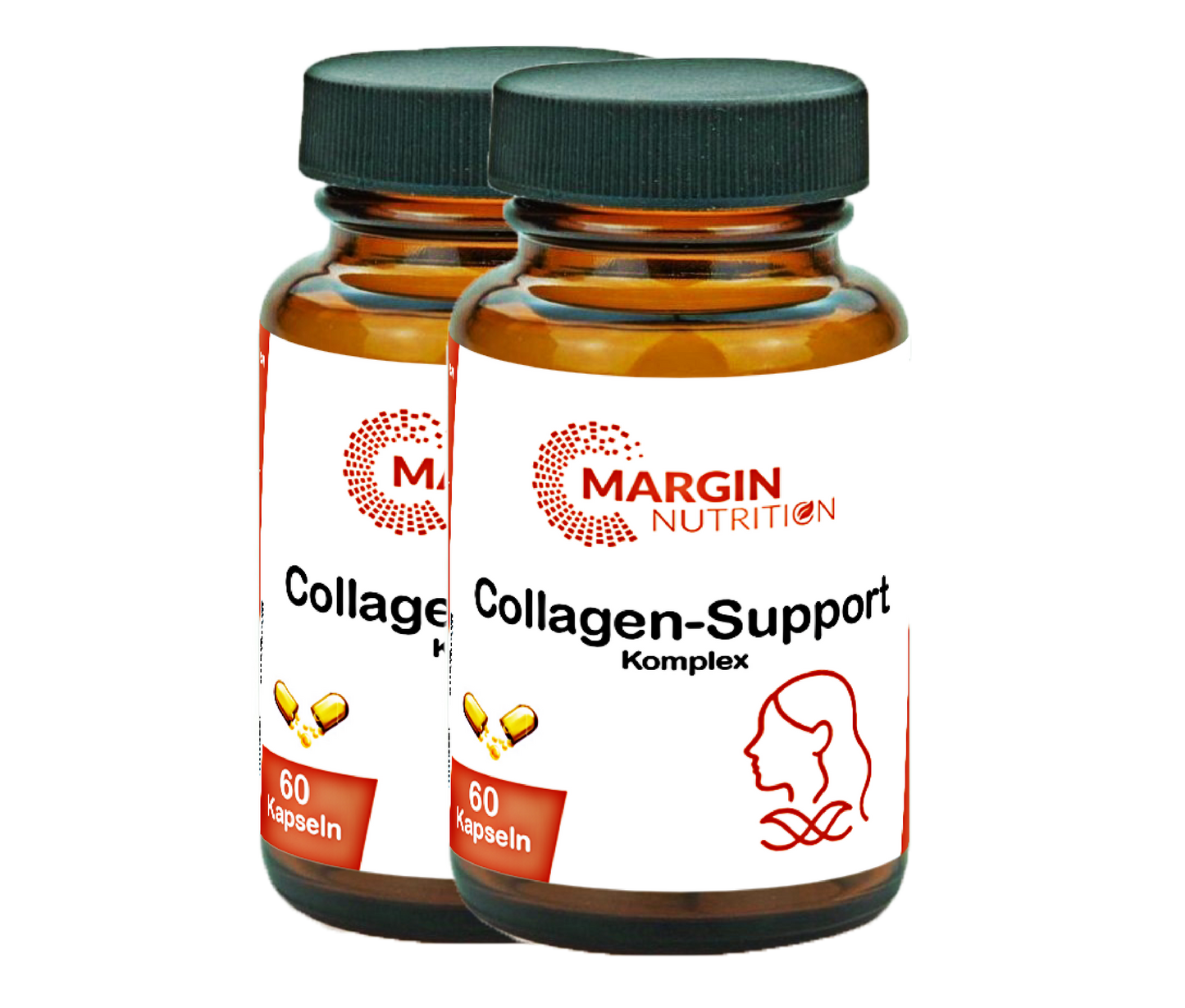 Collagen-Support Komplex / Mit Coenzym Q10, Vitamin C, MSM und Vitamin B7 (Biotin) (30, 60, 2x60, 3x60 Vegane Kapseln)