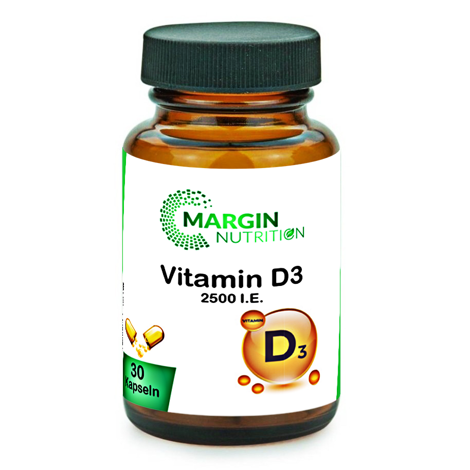 Vitamin D3 / 2.500 I.E. pro Tagesdosis (30, 60, 2x60, 3x60 Vegane Kapseln)