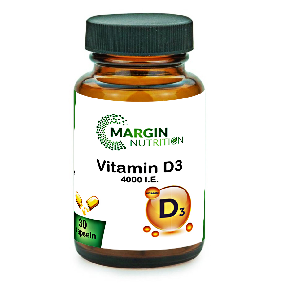 Vitamin D3 / Hochdosiert 4.000 I.E. pro Tagesdosis (30, 60, 2x60, 3x60 Vegane Kapseln)