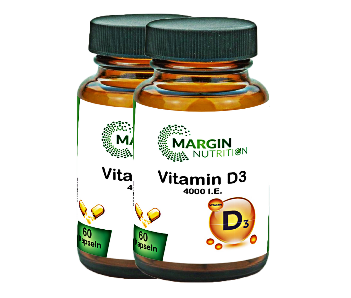 Vitamin D3 / Hochdosiert 4.000 I.E. pro Tagesdosis (30, 60, 2x60, 3x60 Vegane Kapseln)