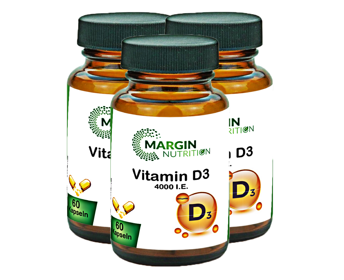 Vitamin D3 / Hochdosiert 4.000 I.E. pro Tagesdosis (30, 60, 2x60, 3x60 Vegane Kapseln)