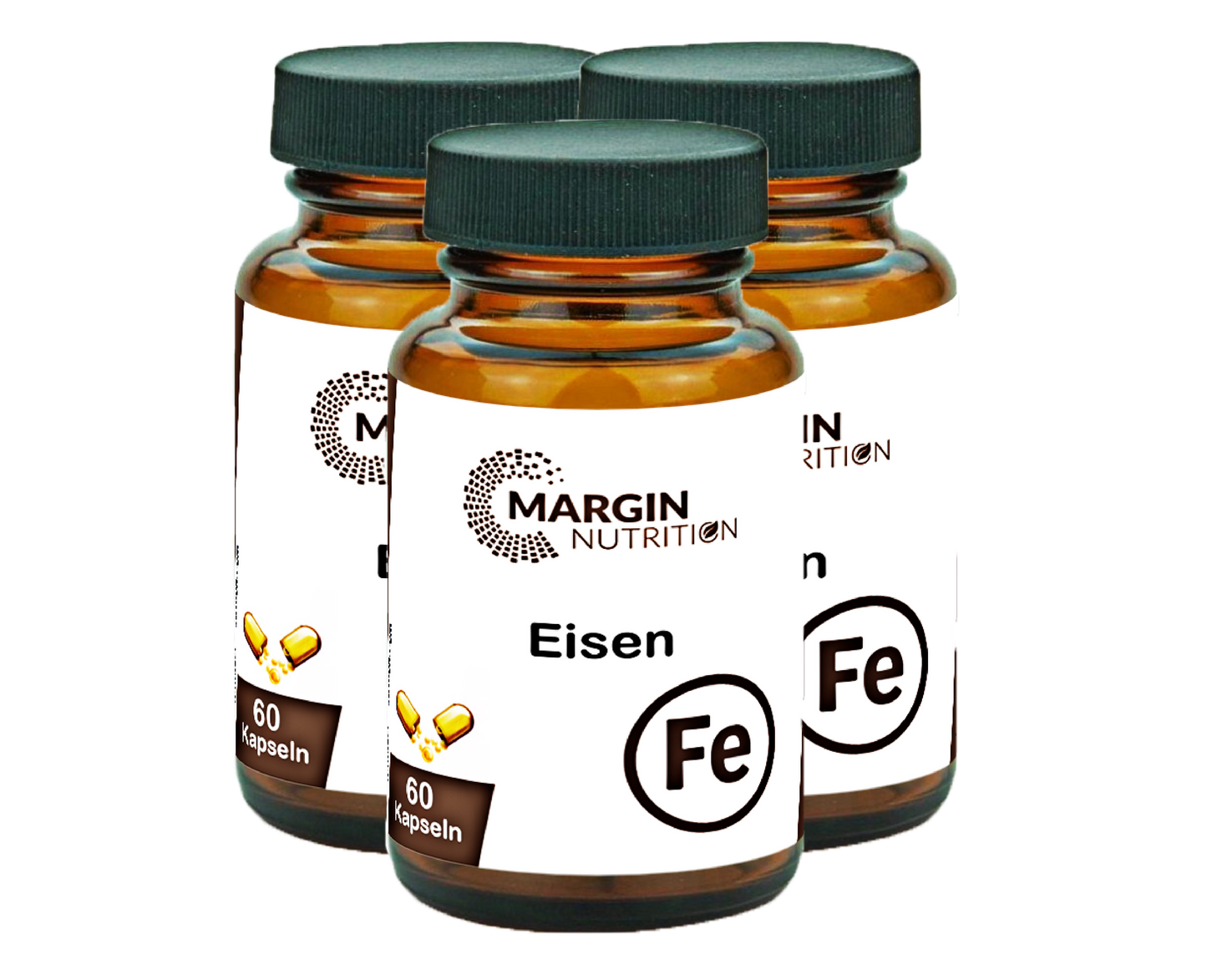 Eisen – Hochdosiert 35 mg pro Tagesdosis | 30, 60, 2×60, 3×60 vegane Kapseln