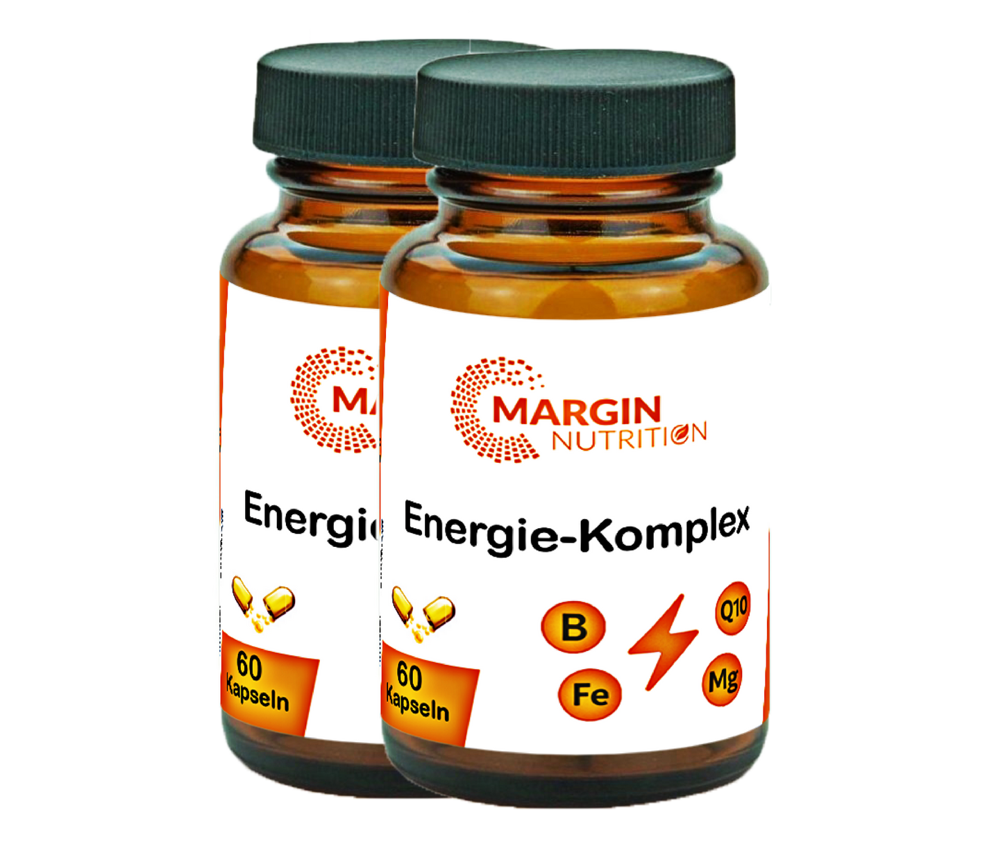 Energie-Komplex / Mit allen 8 B-Vitaminen, Magnesium, Eisen und Coenzym Q10 (30, 60, 2x60, 3x60 Vegane Kapseln)