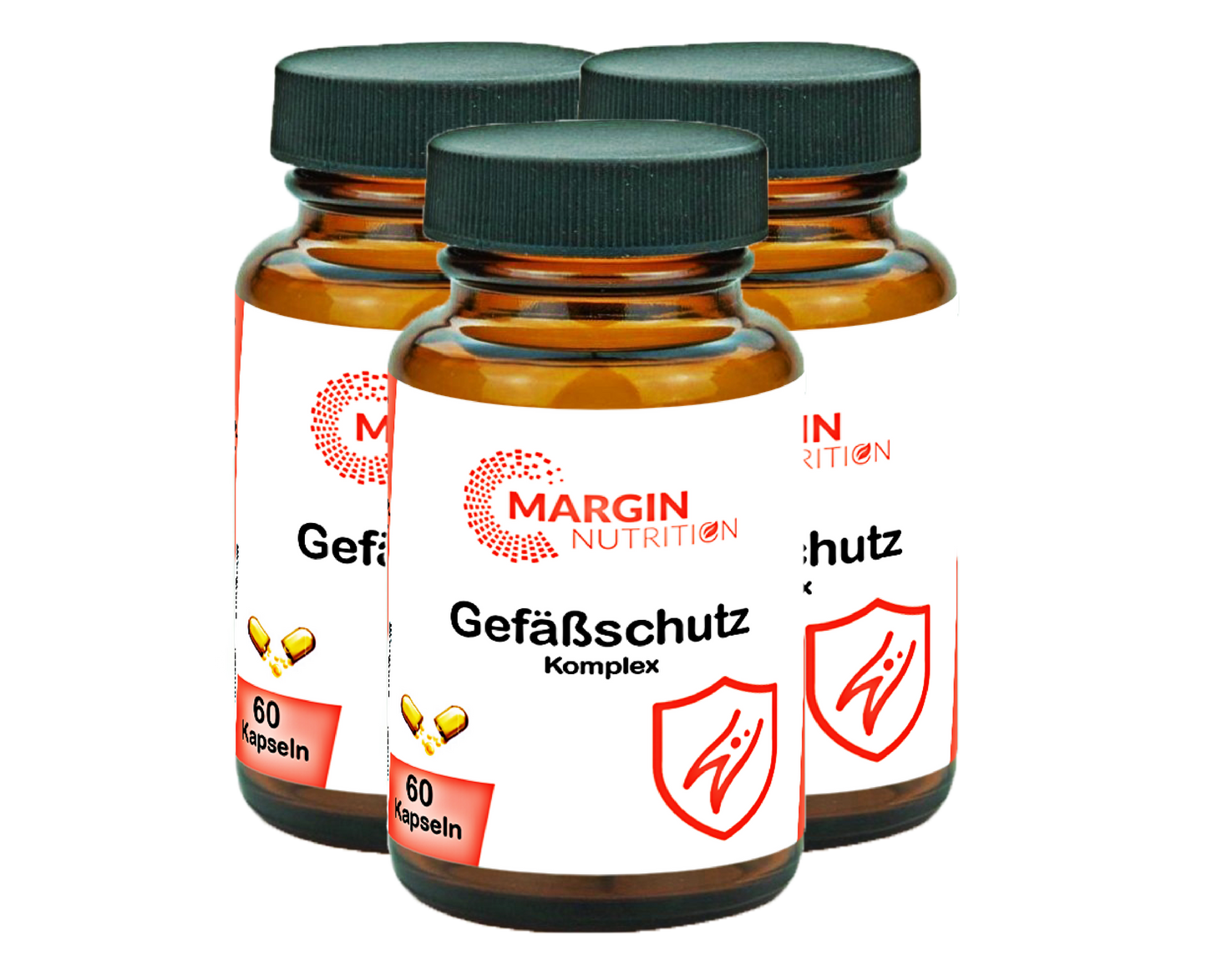 Gefäßschutz Komplex – Mit Vitamin C, Selen, Vitamin E, Vitamin D3 und Oligomere Proanthocyanidine | 30, 60, 2×60, 3×60 vegane Kapseln