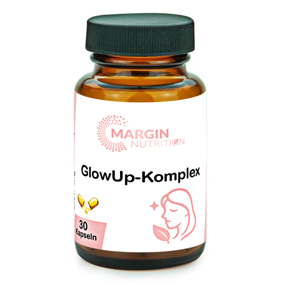 GlowUp-Komplex / Mit Vitamin B7 (Biotin), Vitamin C, Vitamin E, Zink und Oligomere Proanthocyanidine (OPC) (30, 60, 2x60, 3x60 Vegane Kapseln)