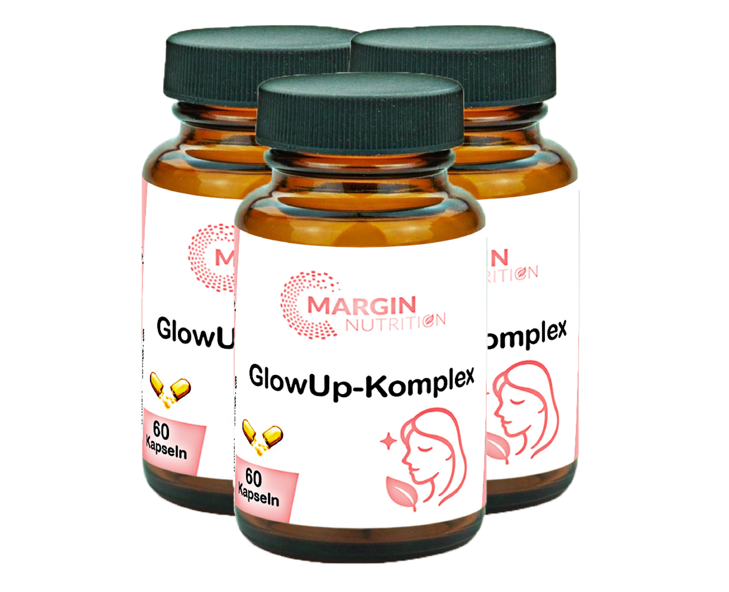 GlowUp-Komplex / Mit Vitamin B7 (Biotin), Vitamin C, Vitamin E, Zink und Oligomere Proanthocyanidine (OPC) (30, 60, 2x60, 3x60 Vegane Kapseln)