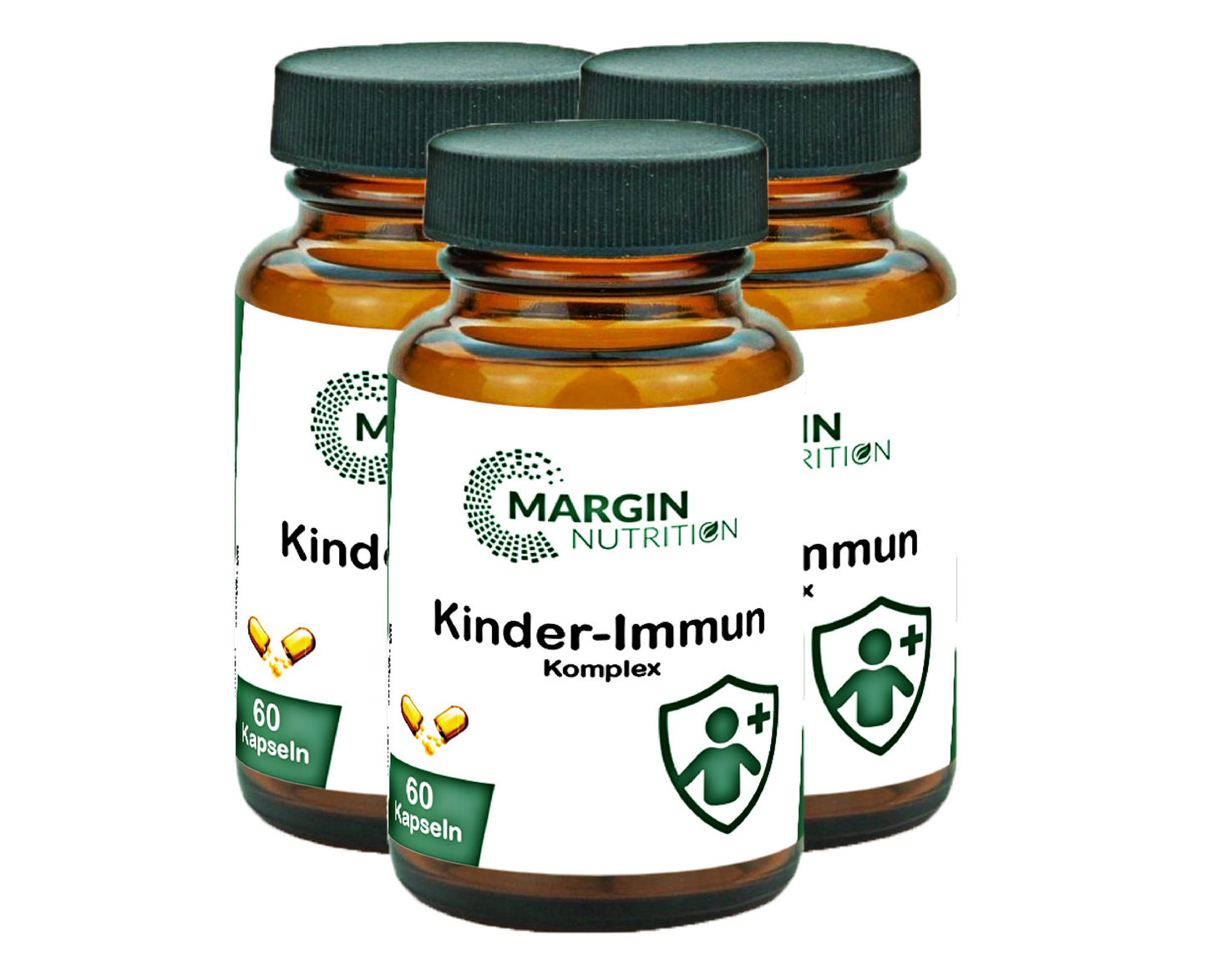 Kinder-Immun Komplex – Mit Vitamin C, Vitamin D3, Zink und Selen | 30, 60, 2×60, 3×60 vegane Kapseln
