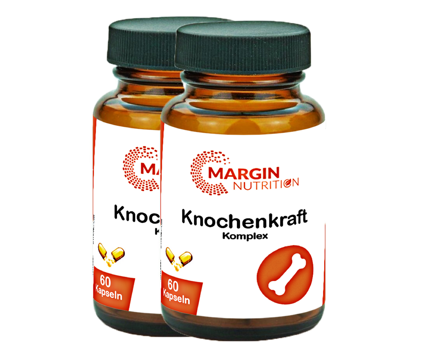 Knochenkraft Komplex / Mit Vitamin D3, Vitamin K2, Magnesium, Zink und Mangan (30, 60, 2x60, 3x60 Vegane Kapseln)