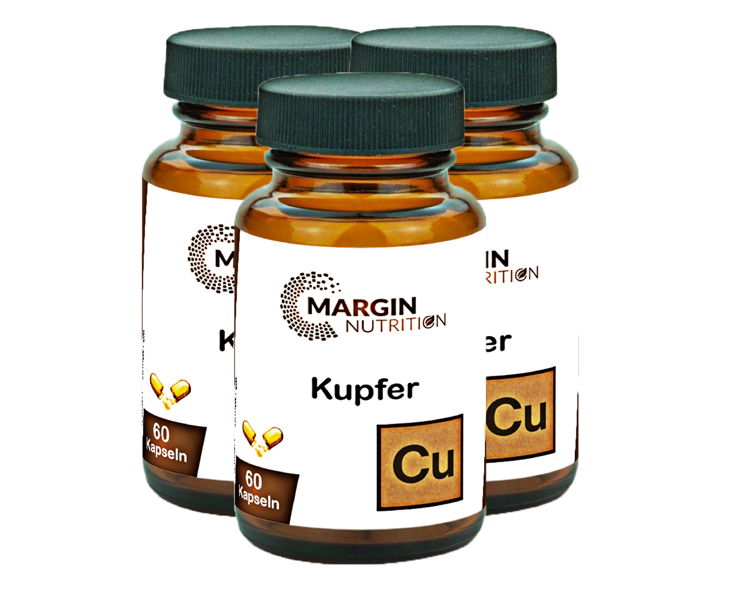 Kupfer – Hochdosiert 2 mg pro Tagesdosis | 30, 60, 2×60, 3×60 vegane Kapseln
