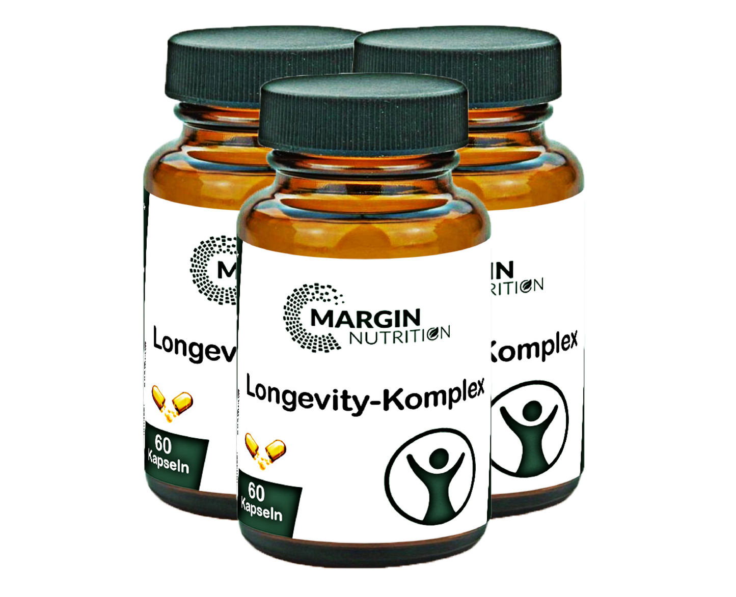 Longevity-Komplex / Mit Vitamin D3, Vitamin K2 MK-7, Coenzym Q10 und Selen (30, 60, 2x60, 3x60 Vegane Kapseln