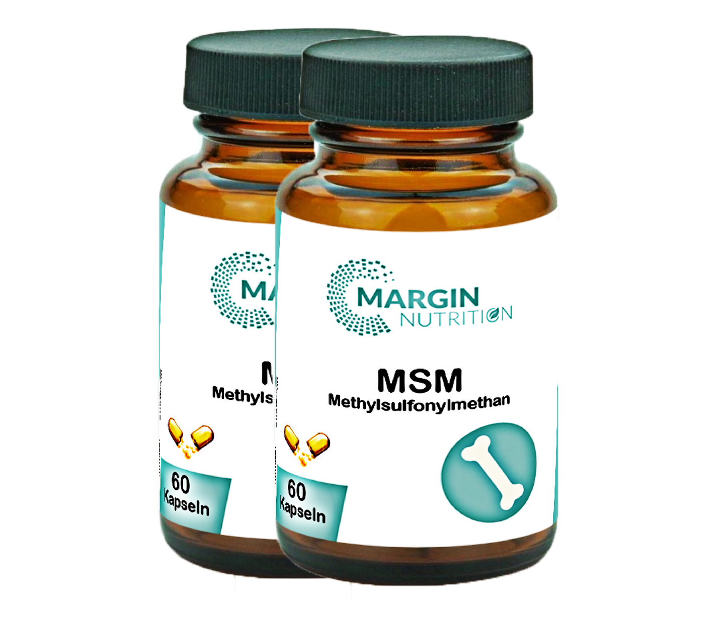 Methylsulfonylmethan (MSM) / Hochdosiert 1000 mg pro Tagesdosis (30, 60, 2x60, 3x60 Vegane Kapseln)