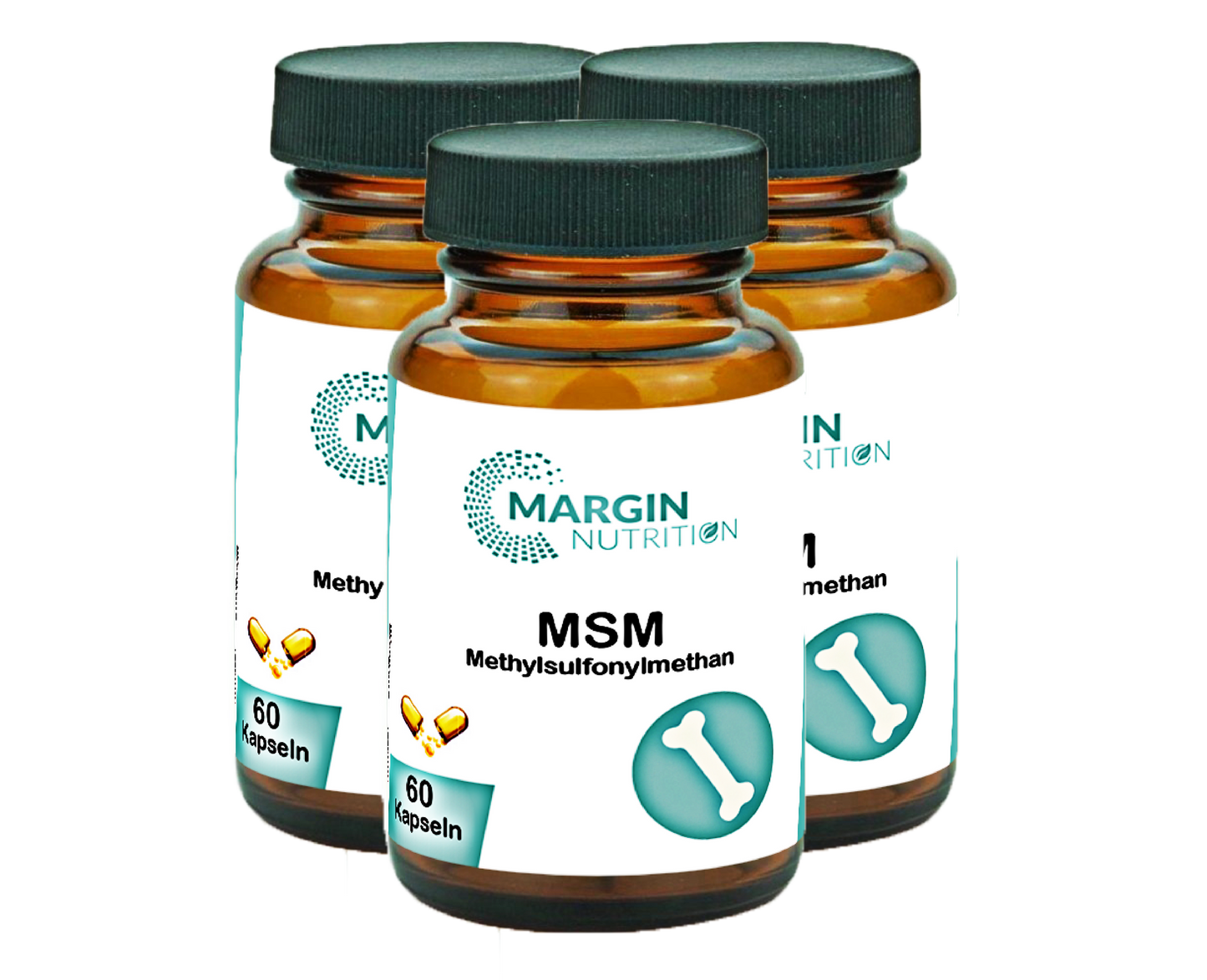 Methylsulfonylmethan (MSM) / Hochdosiert 1000 mg pro Tagesdosis (30, 60, 2x60, 3x60 Vegane Kapseln)