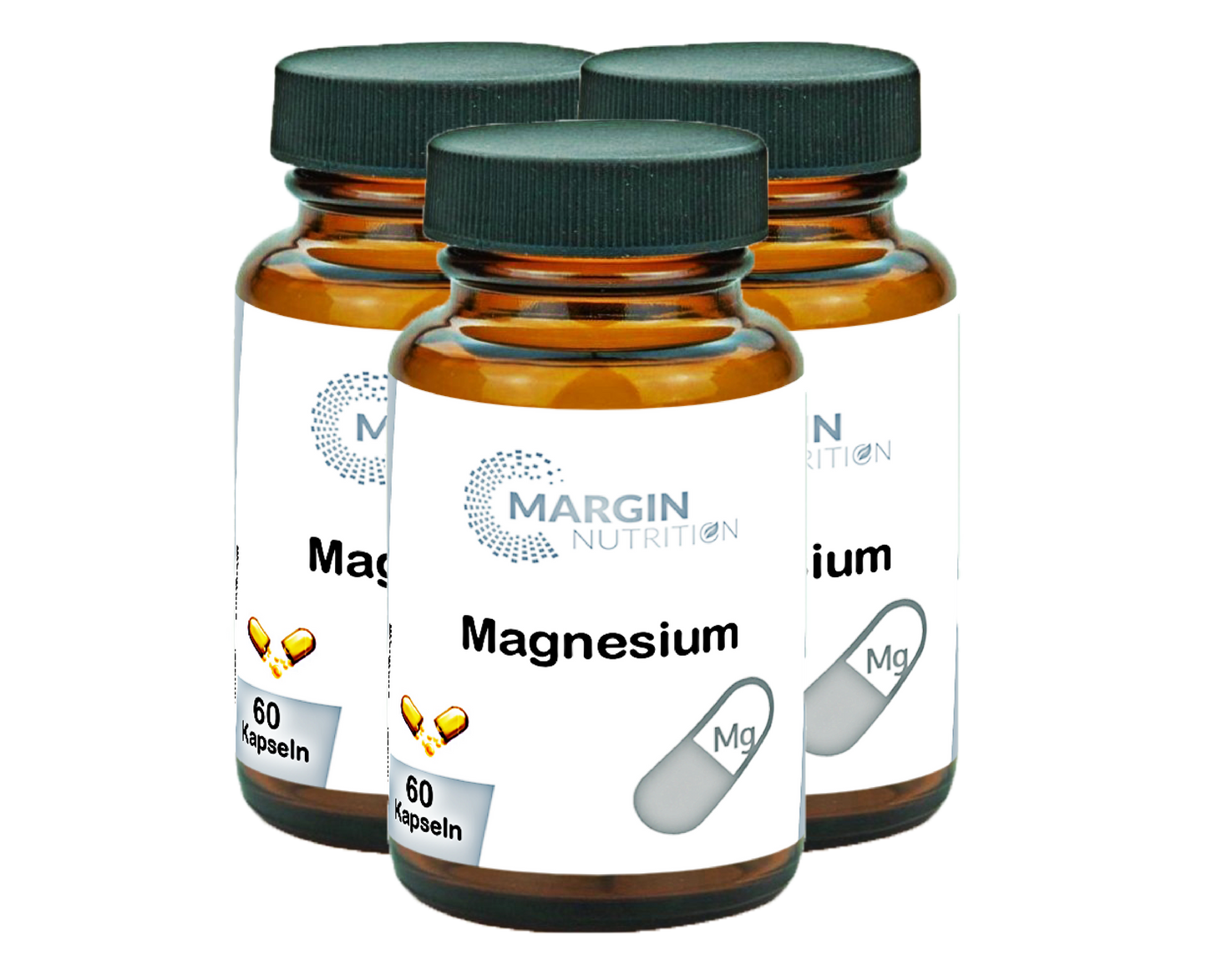 Magnesium / Hochdosiert 400 mg pro Tagesdosis (30, 60, 2x60, 3x60 Vegane Kapseln)