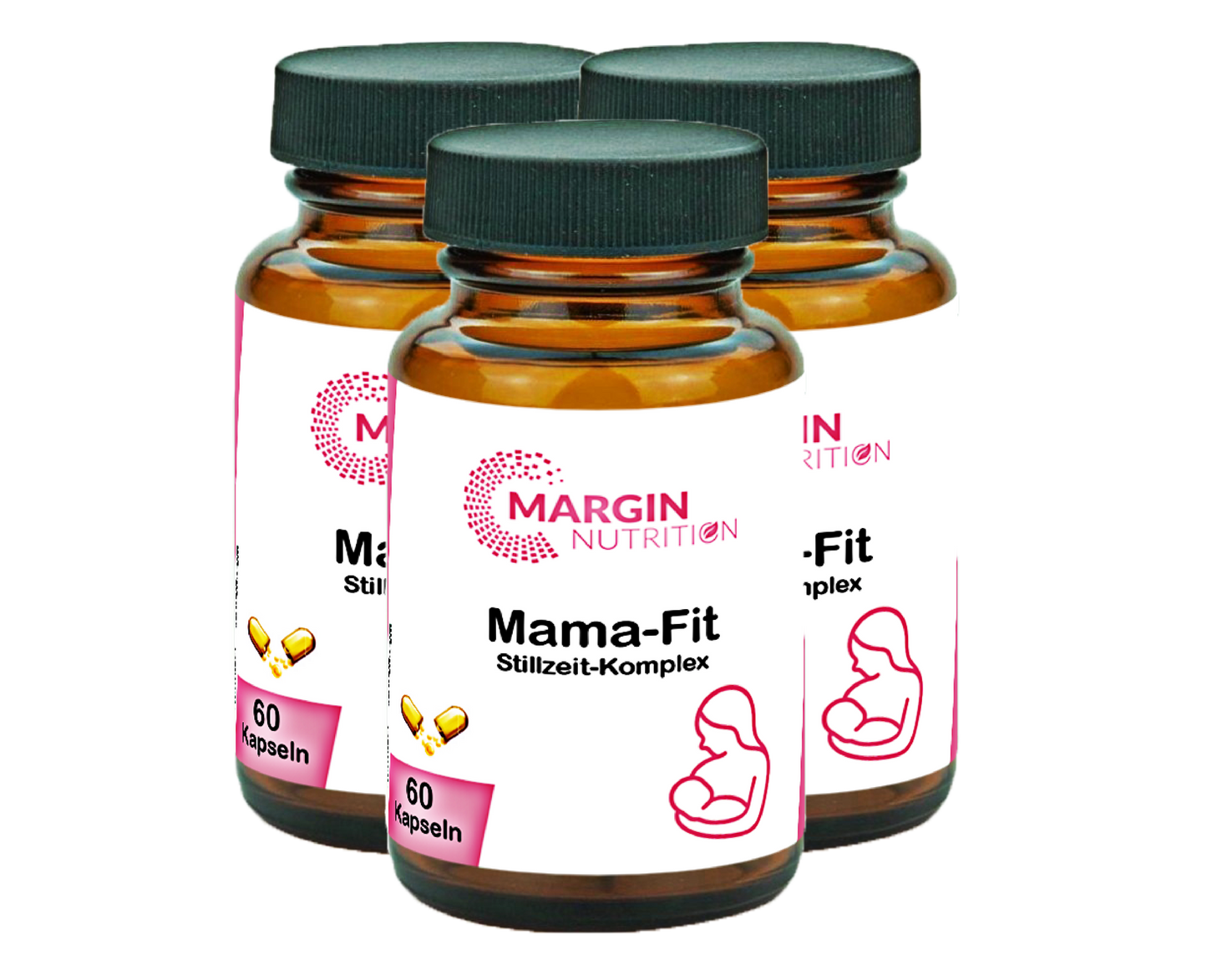 Mama-Fit Stillzeit-Komplex / Mit allen 8 B-Vitaminen, Vitamin C, Vitamin D3 und Coenzym Q10 (30, 60, 2x60, 3x60 Vegane Kapseln)