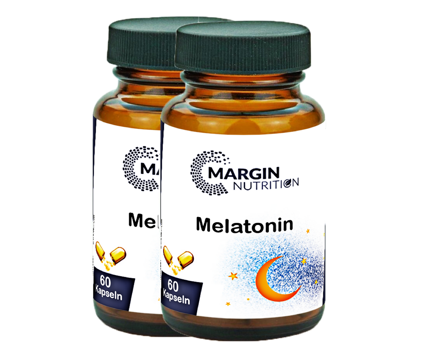 Melatonin / Mit 1 mg pro Tagesdosis (30, 60, 2x60, 3x60 Vegane Kapseln)