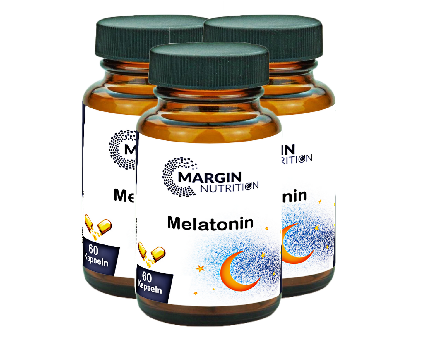 Melatonin / Mit 1 mg pro Tagesdosis (30, 60, 2x60, 3x60 Vegane Kapseln)