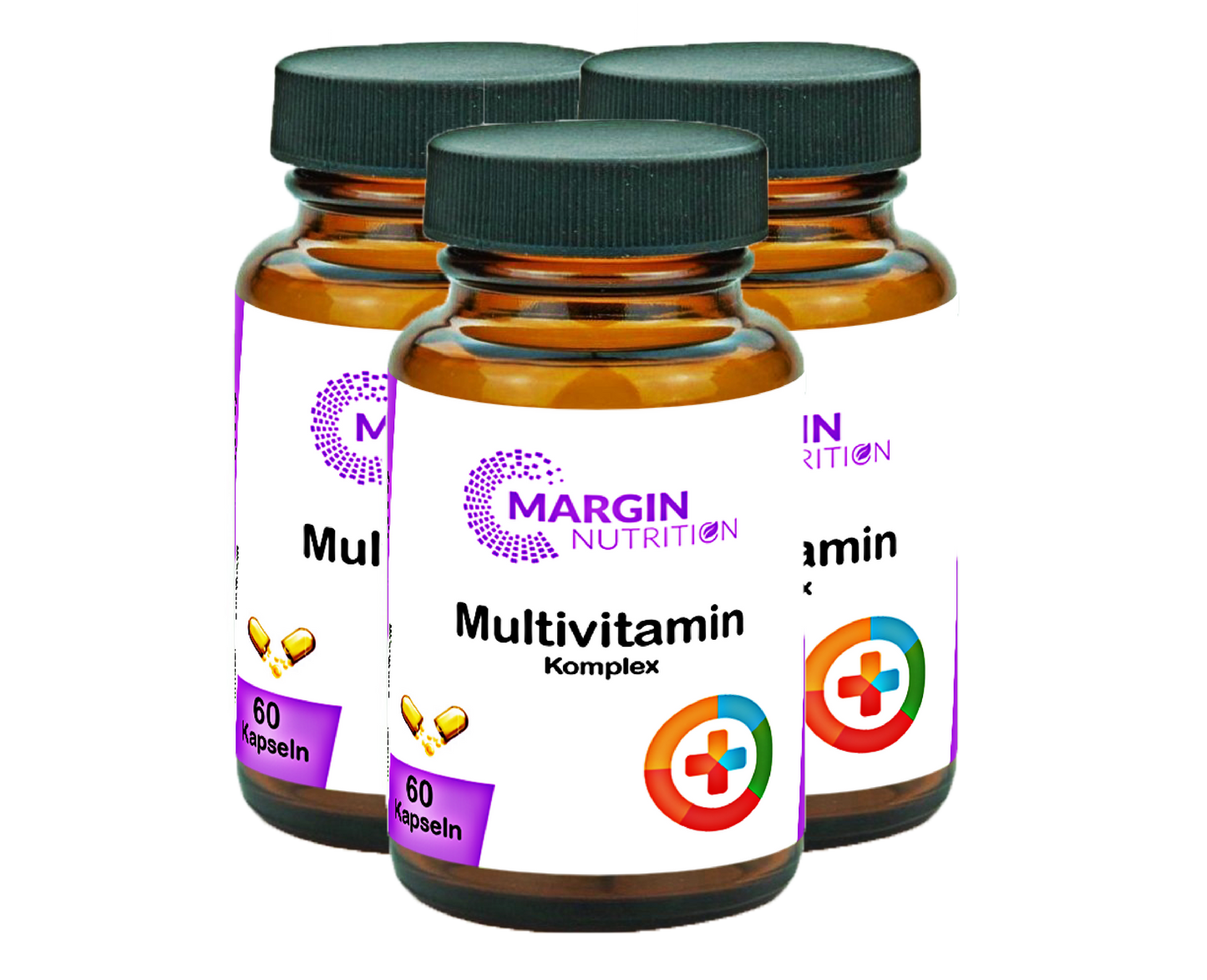 Multivitamin Komplex / Mit Vitaminen, Mineralstoffen und Pflanzenextrakten (30, 60, 2x60, 3x60 Vegane Kapseln)