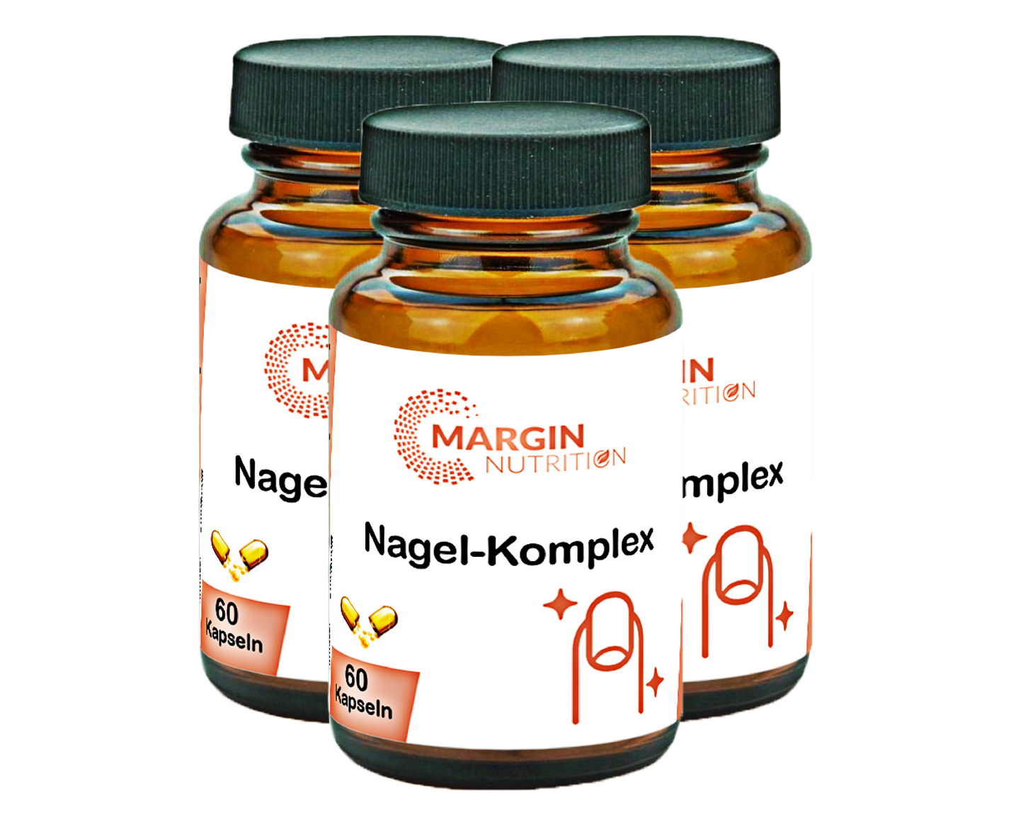 Nagel-Komplex / Mit Eisen, Zink, Vitamin B7 (Biotin) und Vitamin B9 (Folsäure) (30, 60, 2x60, 3x60 Vegane Kapseln)