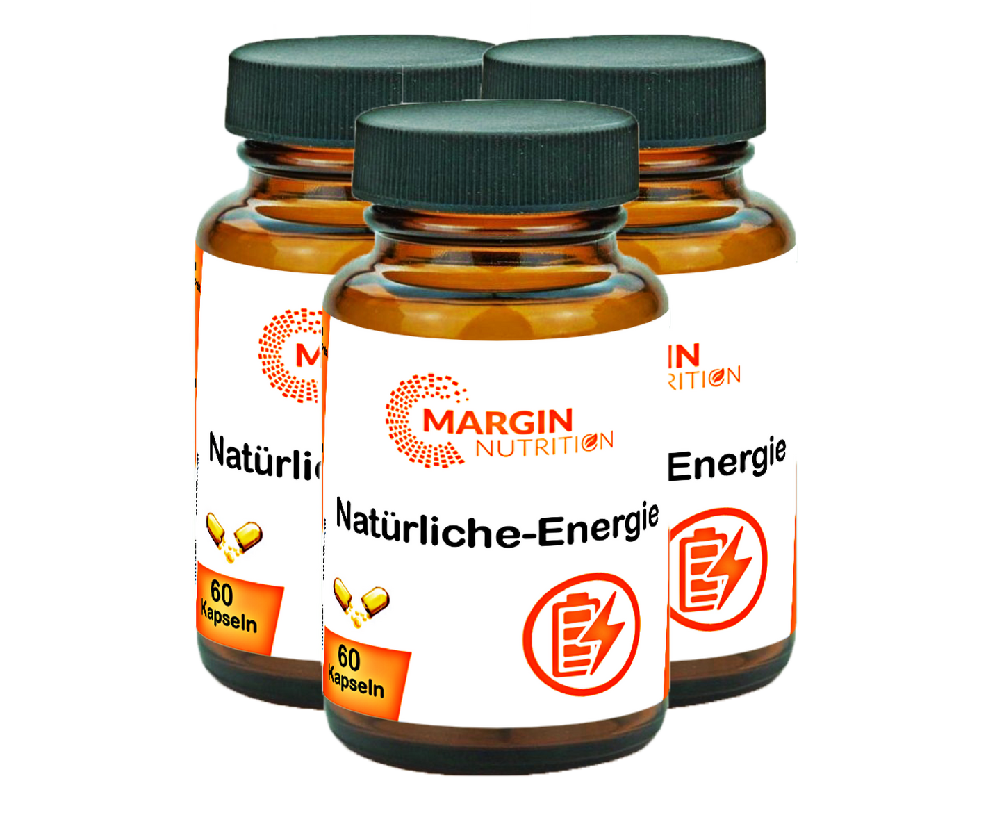 Natürliche-Energie – Mit B-Vitaminen, Coenzym Q10, Oligomere Proanthocyanidine (OPC) und Ashwagandha | 30, 60, 2×60, 3×60 vegane Kapseln