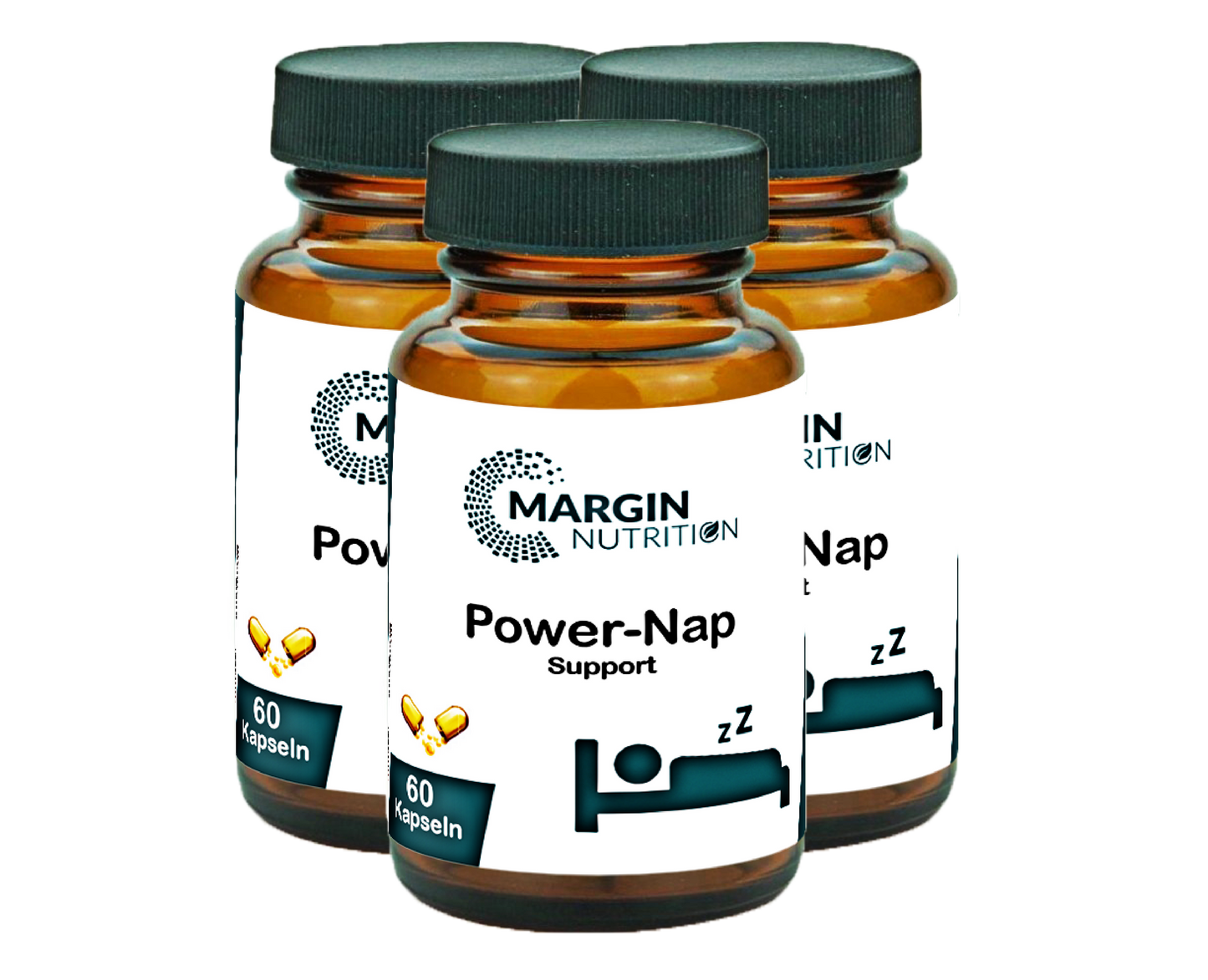 Power-Nap Support / Mit Melatonin und Magnesium (30, 60, 2x60, 3x60 Vegane Kapseln)