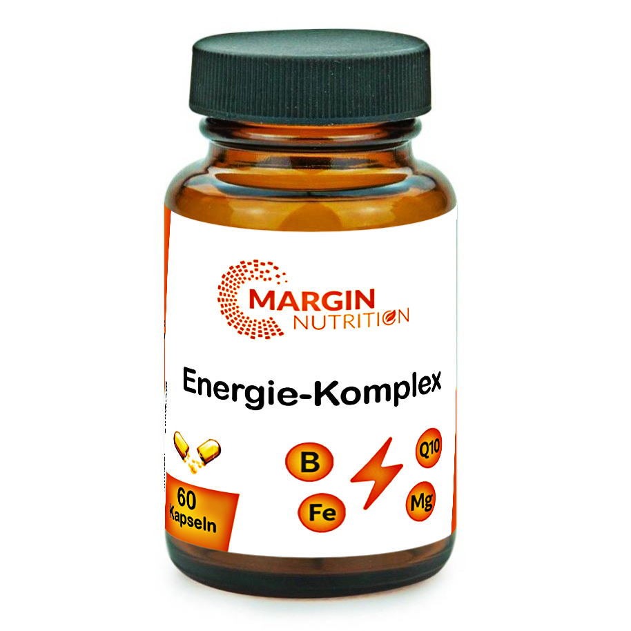 Energie-Komplex / Mit allen 8 B-Vitaminen, Magnesium, Eisen und Coenzym Q10 (30, 60, 2x60, 3x60 Vegane Kapseln)