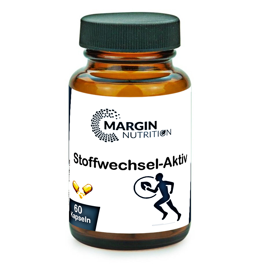 Stoffwechsel-Aktiv / Mit allen 8 B-Vitaminen, Chrom, Jod und Coenzym Q10 (30, 60, 2x60, 3x60 Vegane Kapseln)