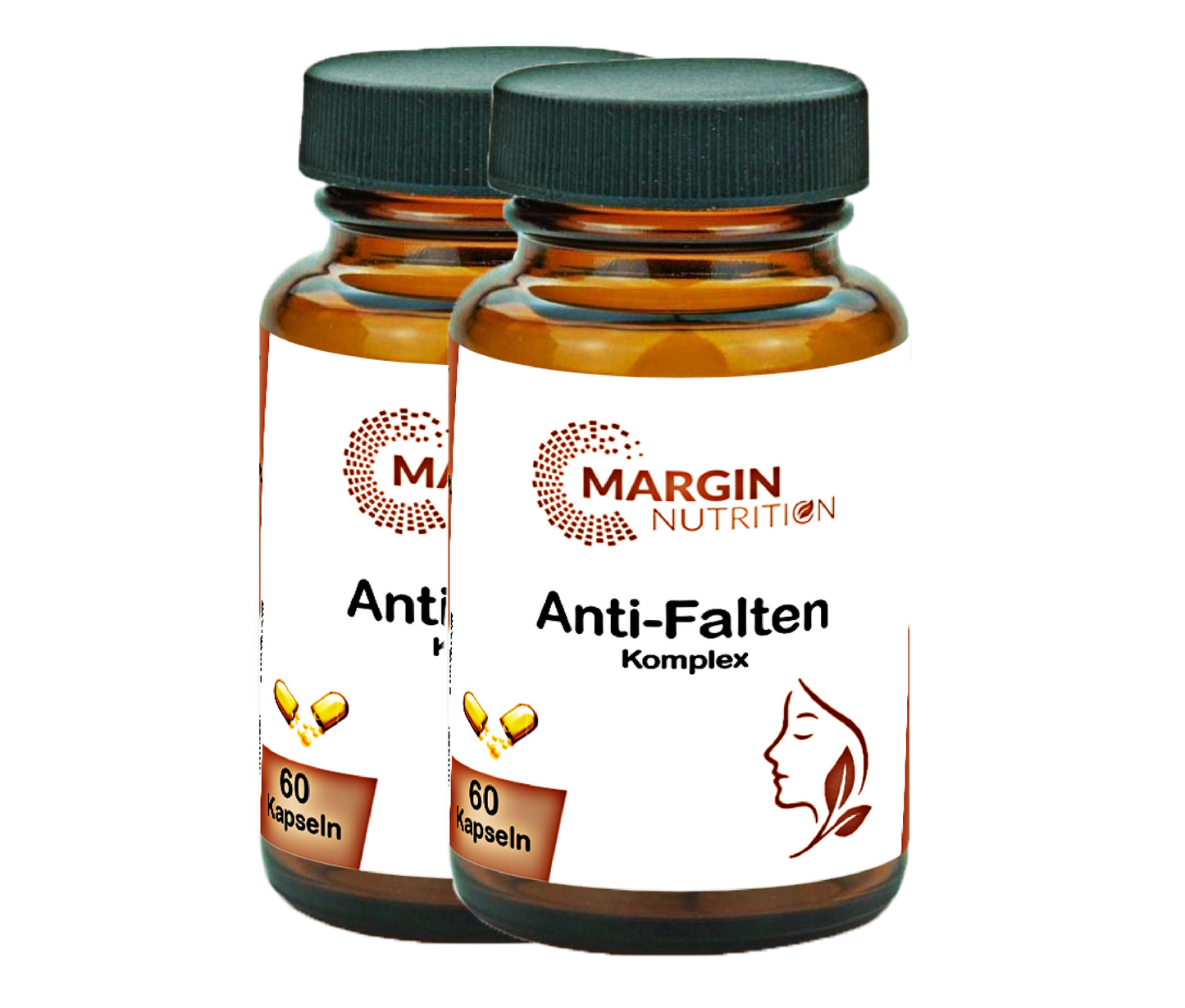Anti-Falten Komplex / Mit Vitamin C, Vitamin E, Zink, Vitamin B7 (Biotin) und Oligomere Proanthocyanidine (OPC) (30, 60, 2x60, 3x60 Vegane Kapseln)