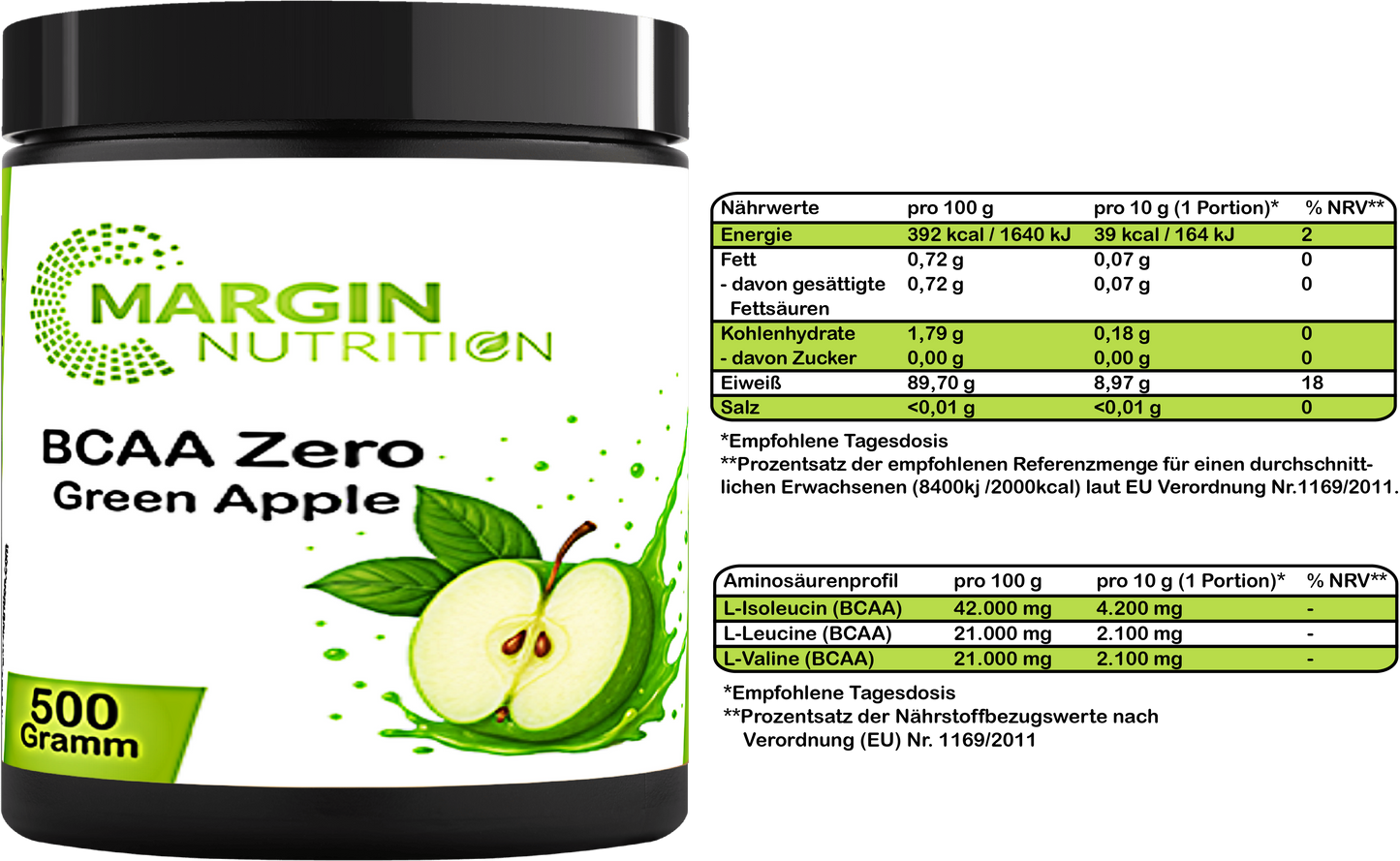 BCAA Zero Green Apple