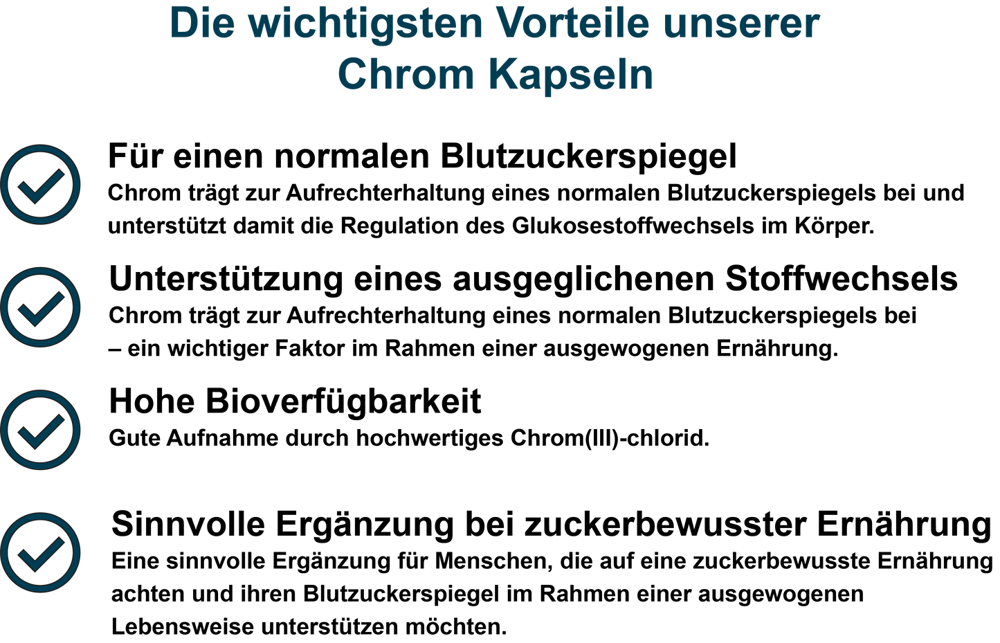 Chrom / Hochdosiert 150 µg pro Tagesdosis (30, 60, 2x60, 3x60 Vegane Kapseln)