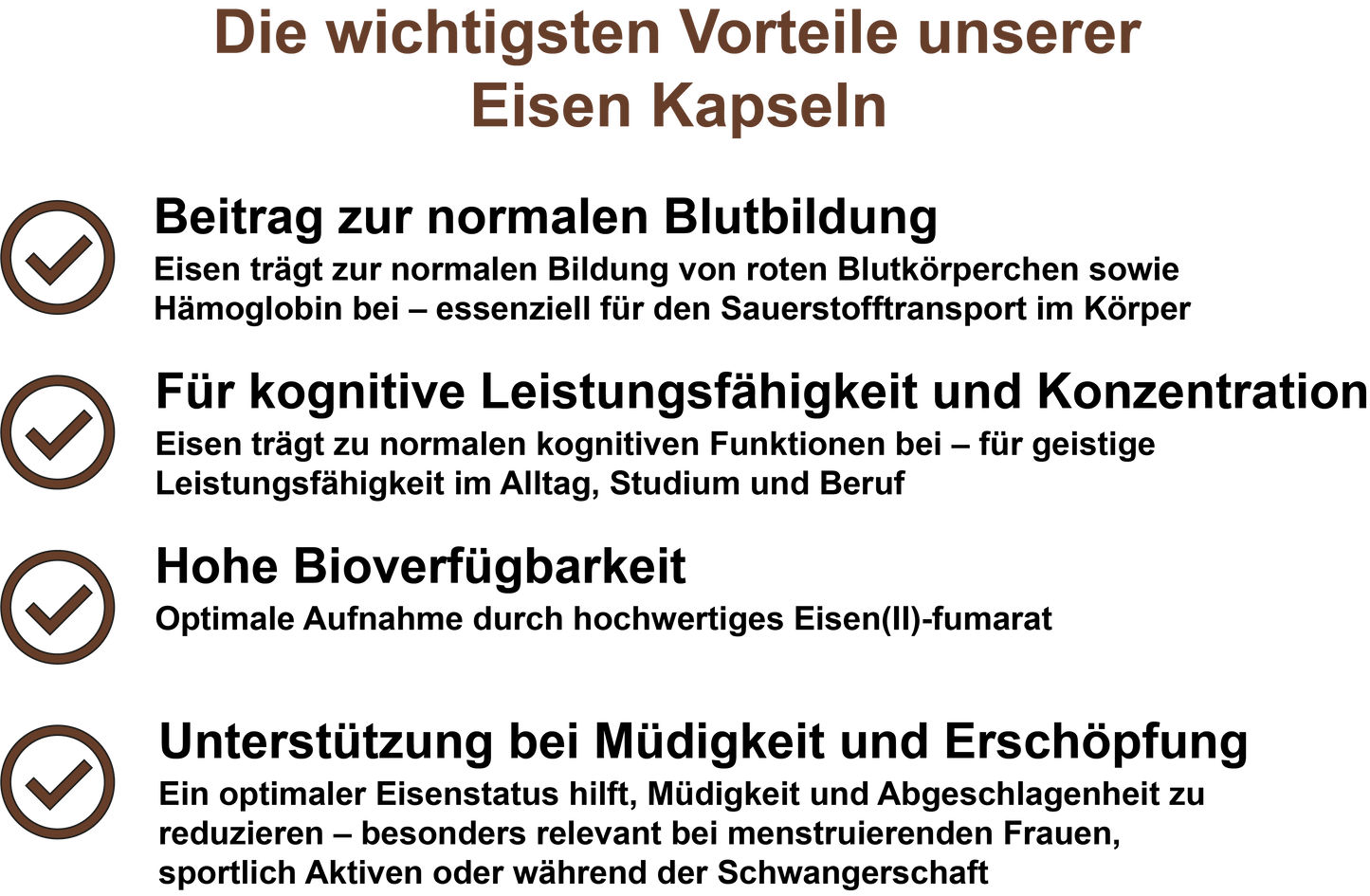 Eisen / Hochdosiert 35 mg pro Tagesdosis (30, 60, 2x60, 3x60 Vegane Kapseln)