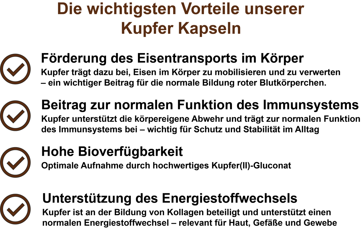 Kupfer / Hochdosiert 2 mg pro Tagesdosis (30, 60, 2x60, 3x60 Vegane Kapseln)