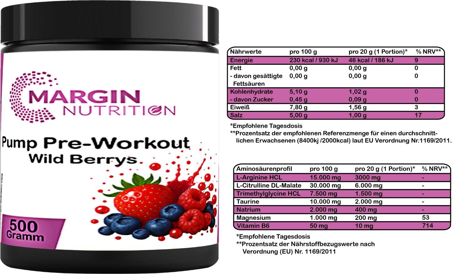 Pump Pre-Workout Wild Berrys