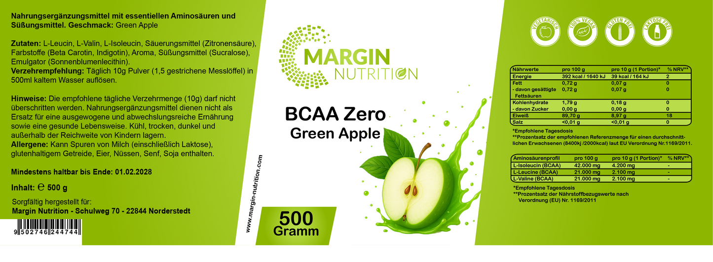 BCAA Zero Green Apple