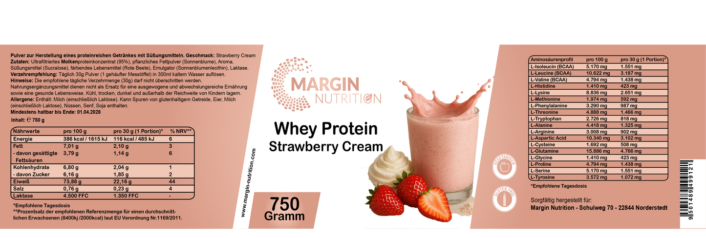 Whey Protein Strawberry Cream