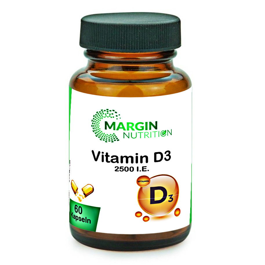 Vitamin D3 / 2.500 I.E. pro Tagesdosis (30, 60, 2x60, 3x60 Vegane Kapseln)