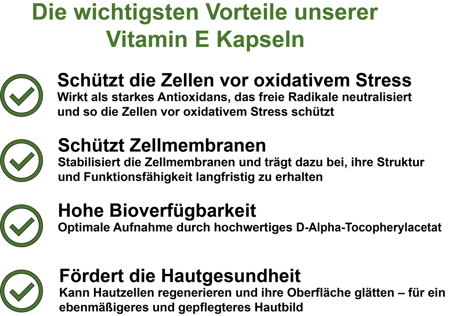 Vitamin E / Hochdosiert 30 mg α-TE pro Tagesdosis (30, 60, 2x60, 3x60 Vegane Kapseln)