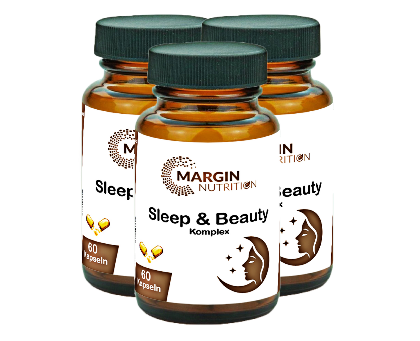 Sleep & Beauty Komplex – Mit Melatonin, Vitamin C, MSM und Vitamin B7 (Biotin) | 30, 60, 2×60, 3×60 vegane Kapseln
