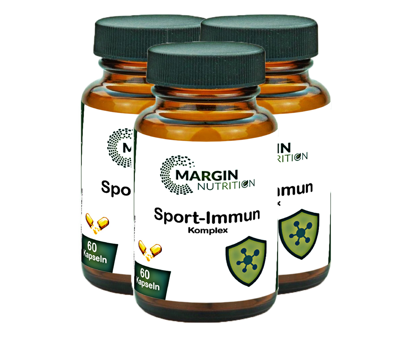 Sport-Immun Komplex – Mit Magnesium, Vitamin C, Zink, Vitamin D3 und Selen | 30, 60, 2×60, 3×60 vegane Kapseln