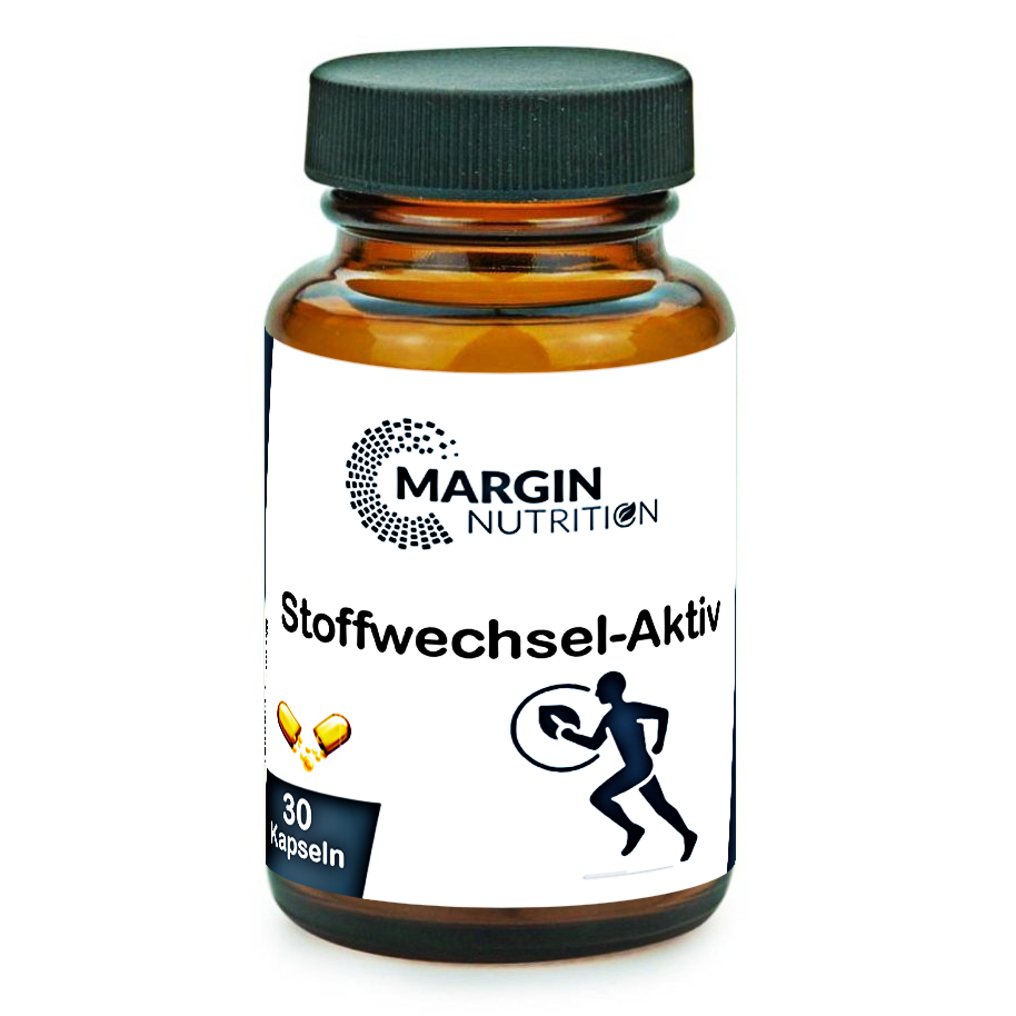 Stoffwechsel-Aktiv / Mit allen 8 B-Vitaminen, Chrom, Jod und Coenzym Q10 (30, 60, 2x60, 3x60 Vegane Kapseln)