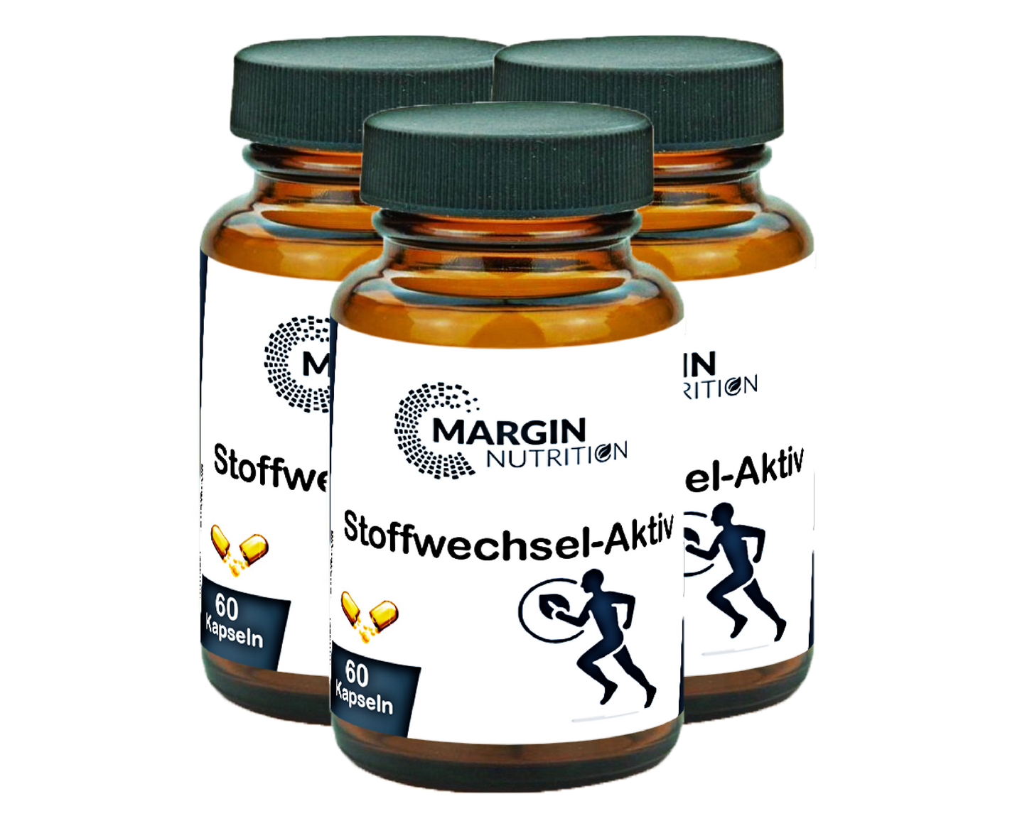 Stoffwechsel-Aktiv – Mit allen 8 B-Vitaminen, Chrom, Jod und Coenzym Q10 | 30, 60, 2×60, 3×60 vegane Kapseln
