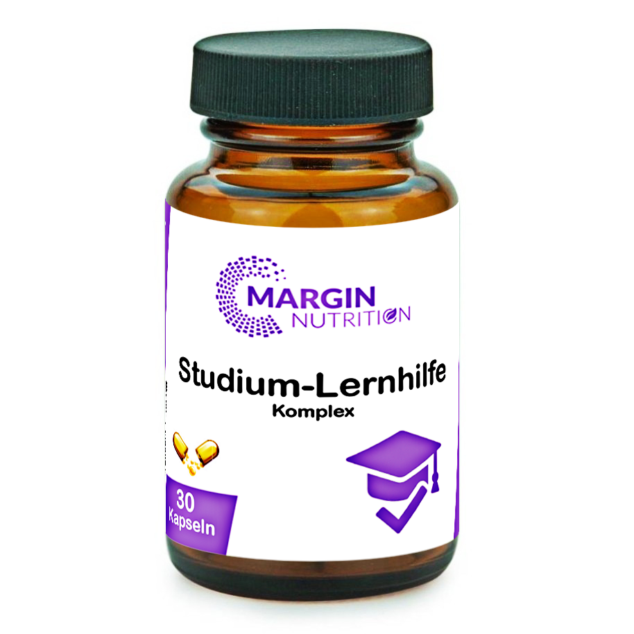 Studium-Lernhilfe Komplex / Mit allen 8 B-Vitaminen, Vitamin C, Jod und Coenzym Q10 (30, 60, 2x60, 3x60 Vegane Kapseln)