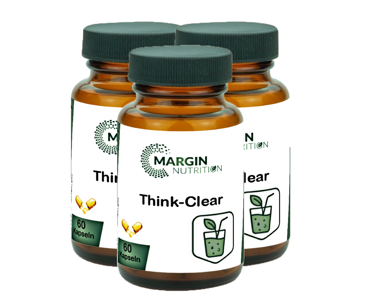 Think-Clear / Mit Vitamin D3, Vitamin B9 (Folsäure), Selen und Coenzym Q10 (30, 60, 2x60, 3x60 Vegane Kapseln)