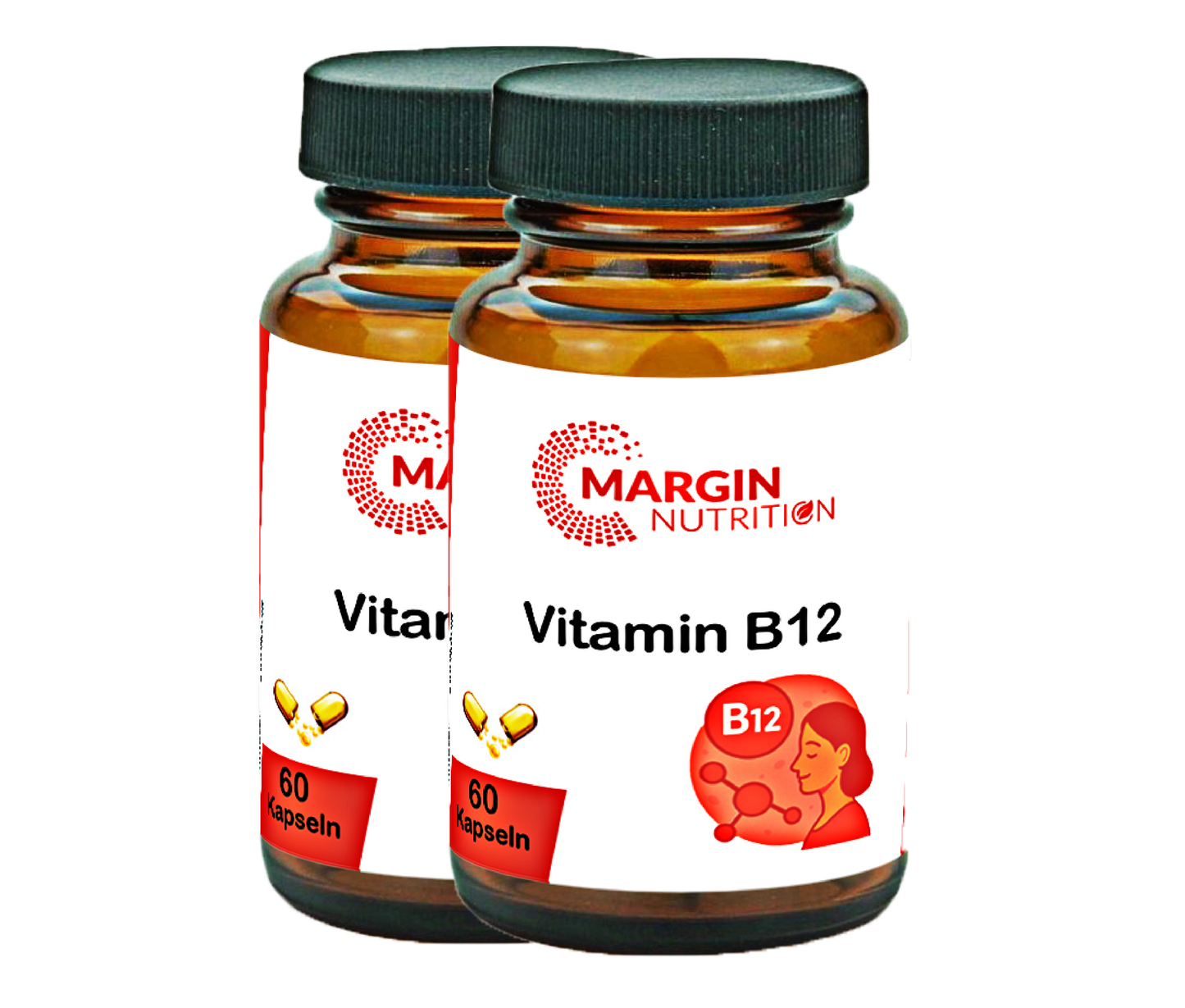 Vitamin B12 / Hochdosiert 500 µg pro Tagesdosis (30, 60, 2x60, 3x60 Vegane Kapseln)