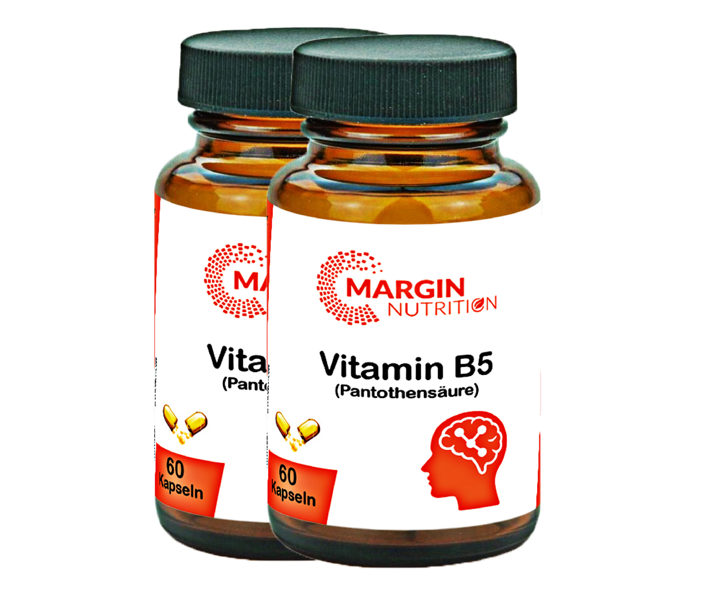Vitamin B5 (Pantothensäure) / Hochdosiert 200 mg pro Tagesdosis (30, 60, 2x60, 3x60 Vegane Kapseln)