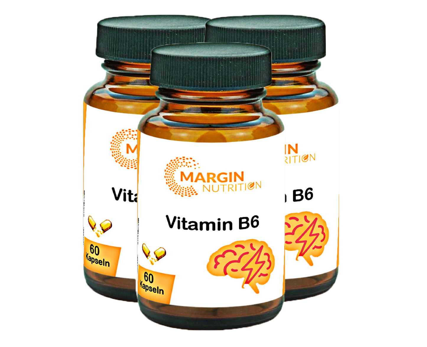 Vitamin B6 – Hochdosiert 40 mg pro Tagesdosis | 30, 60, 2×60, 3×60 vegane Kapseln