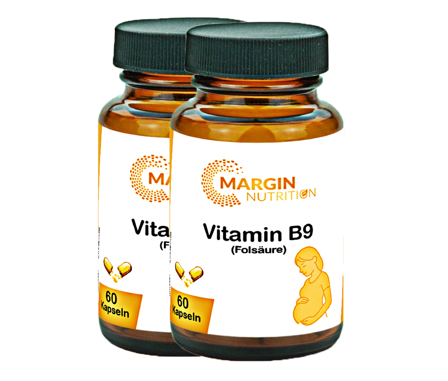 Vitamin B9 (Folsäure) / Hochdosiert 600 µg pro Tagesdosis (30, 60, 2x60, 3x60 Vegane Kapseln)